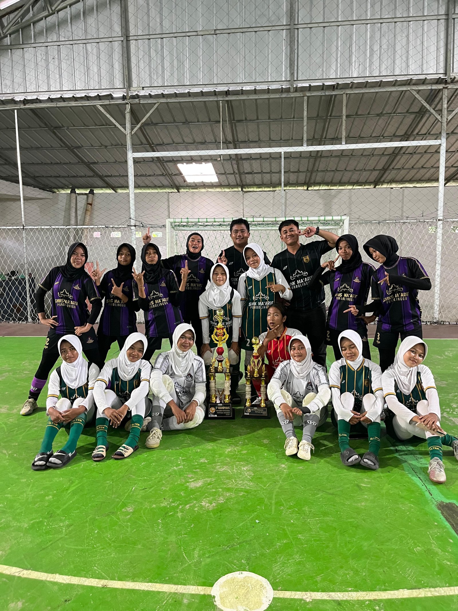 Tim Futsal Putri SMKS Ma’arif Purbolinggo Raih Juara 1 Turnamen BDR Cup Se-Lampung